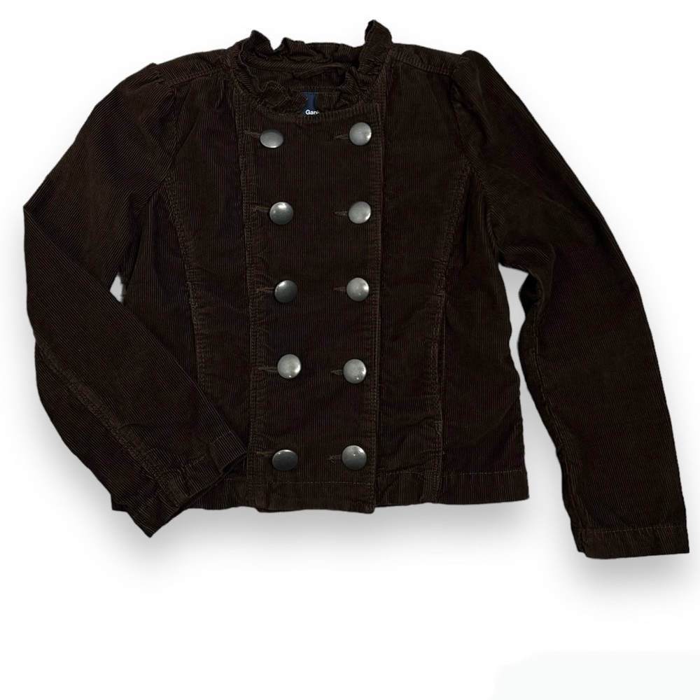 Gap Kids Brown Corduroy Ruffle Jacket‎ Girls M 8